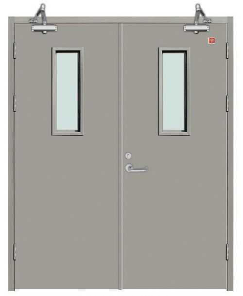 蘇州鋼質雙扇帶玻璃防火門